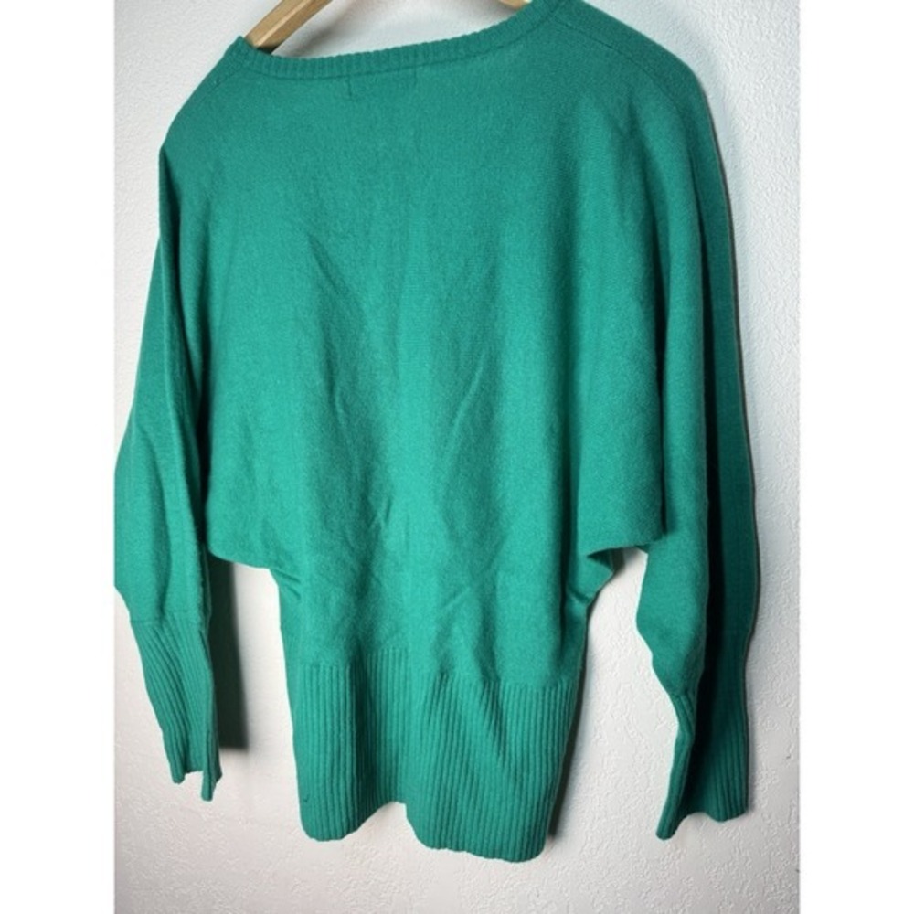 Christine Thomson Women's Green LambsWool Sweater Small Hong Kong Vintage‎ Knit - Picture 5 of 6